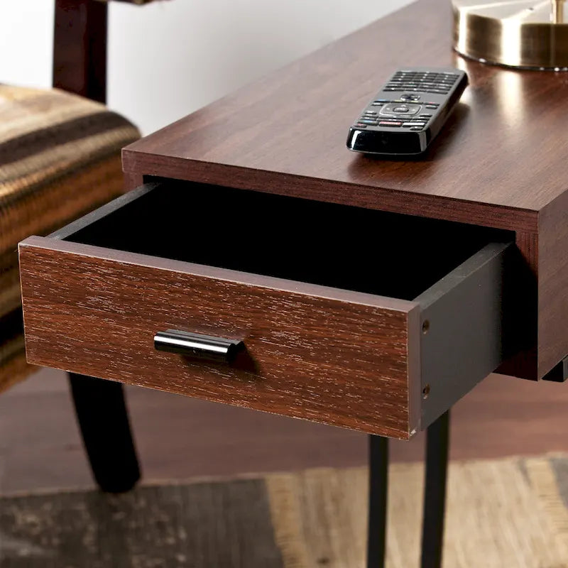 Table d'appoint Liatris avec prises électriques et ports USB