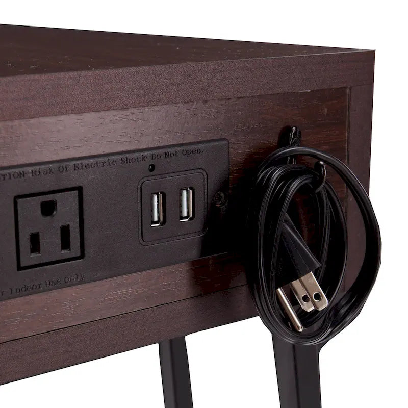 Table d'appoint Liatris avec prises électriques et ports USB