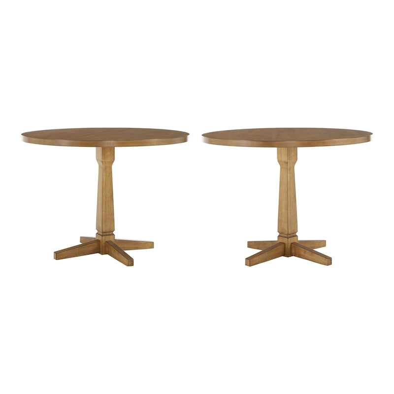 Table à manger ronde bicolore Ronda