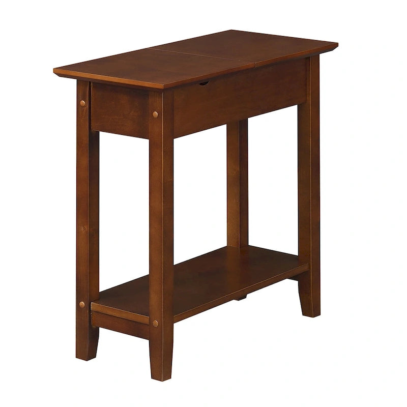 Table d'appoint American Heritage Flip Top avec station de charge et étagère