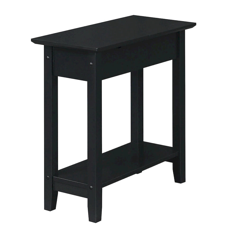 Table d'appoint American Heritage Flip Top avec station de charge et étagère