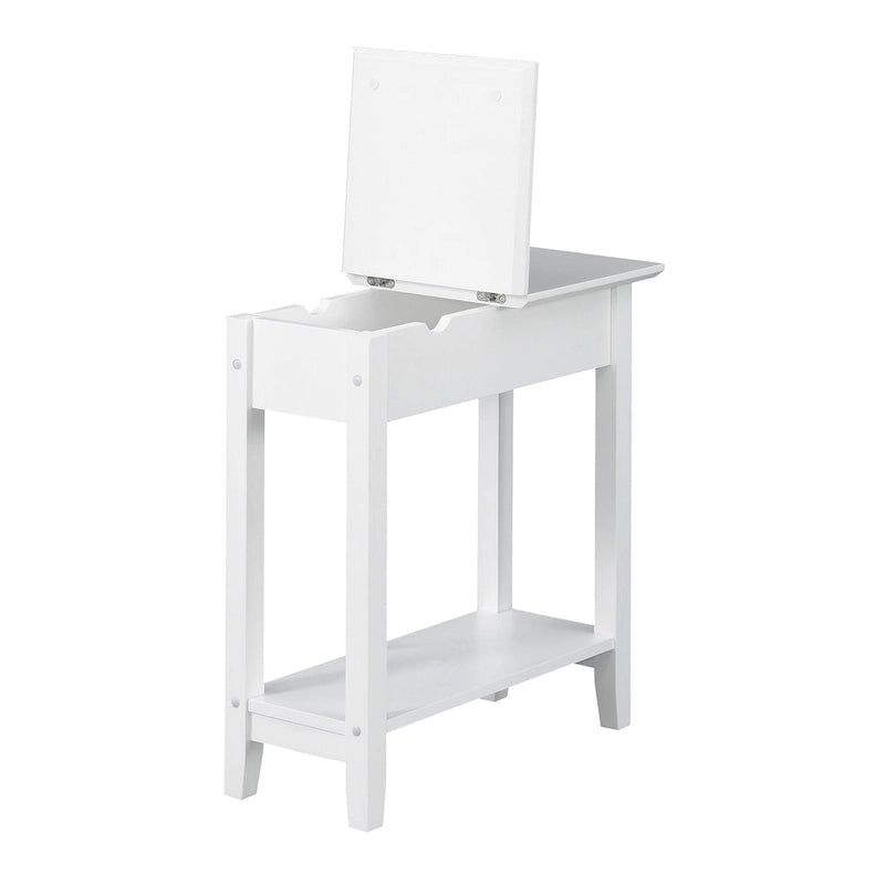 Table d'appoint American Heritage Flip Top avec station de charge et étagère