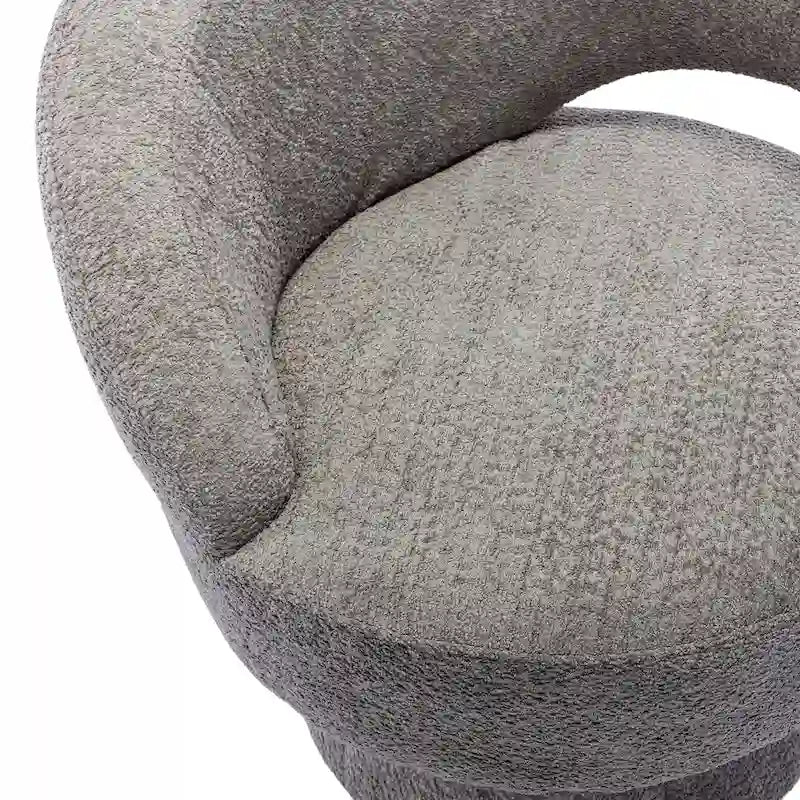 Fauteuils pivotants à 360° en tissu bouclé, avec assise large et rembourrée