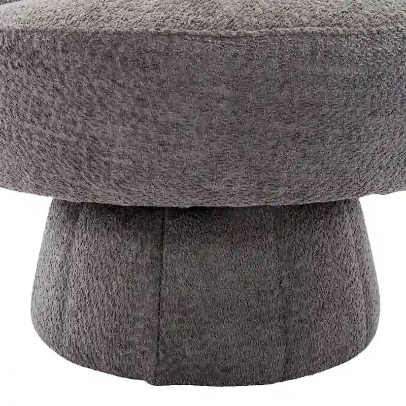 Fauteuils pivotants à 360° en tissu bouclé, avec assise large et rembourrée