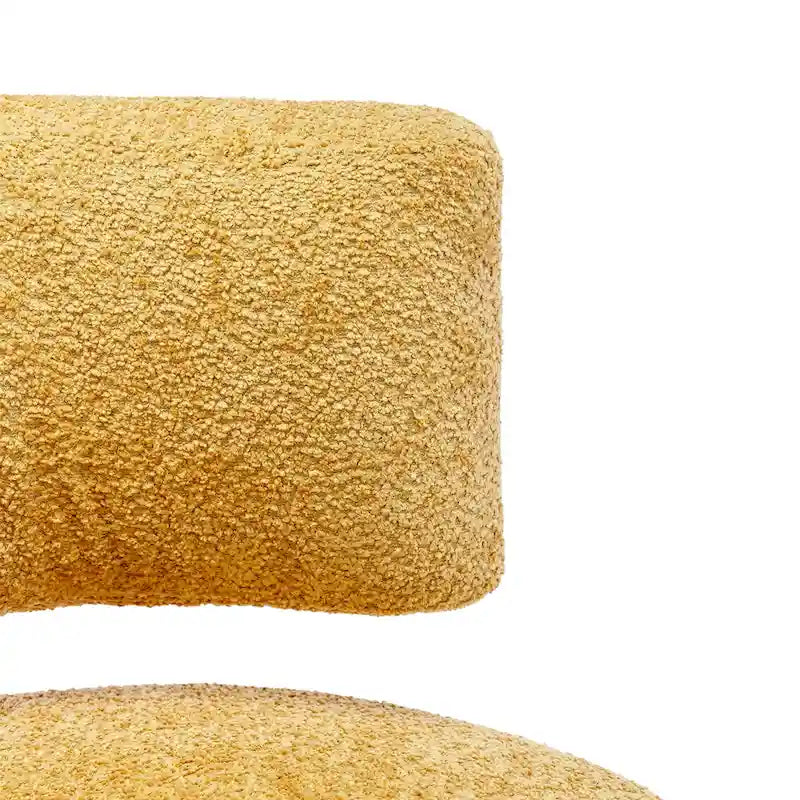 Fauteuils pivotants à 360° en tissu bouclé, avec assise large et rembourrée