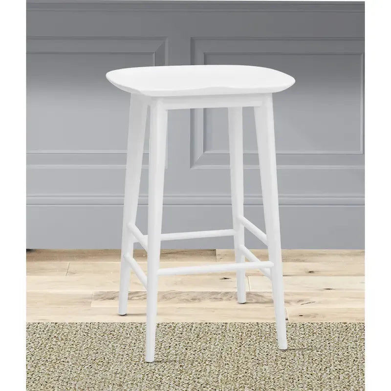 Tabouret de comptoir sans dossier en acacia massif Hendry - Tabouret de comptoir