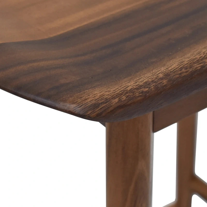 Tabouret de comptoir sans dossier en acacia massif Hendry - Tabouret de comptoir