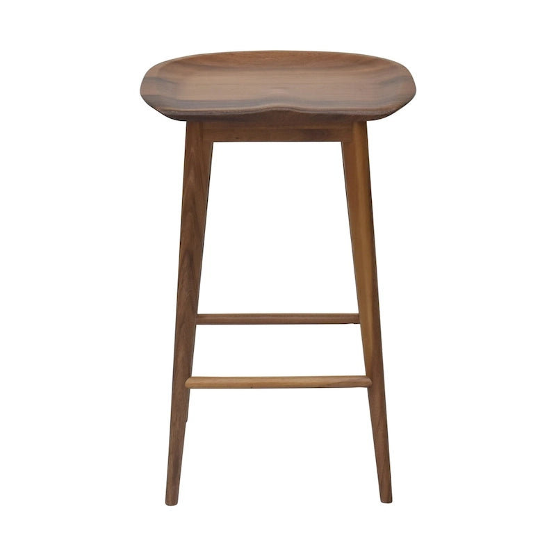 Tabouret de comptoir sans dossier en acacia massif Hendry - Tabouret de comptoir