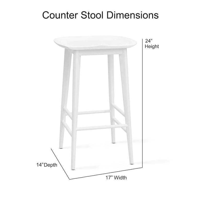 Tabouret de comptoir sans dossier en acacia massif Hendry - Tabouret de comptoir