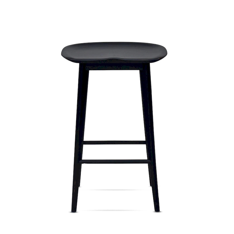 Tabouret de comptoir sans dossier en acacia massif Hendry - Tabouret de comptoir