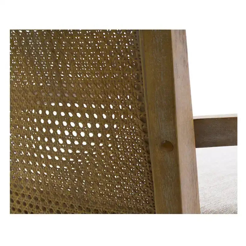 Tabouret de comptoir Blaine crème/rotin naturel récupéré