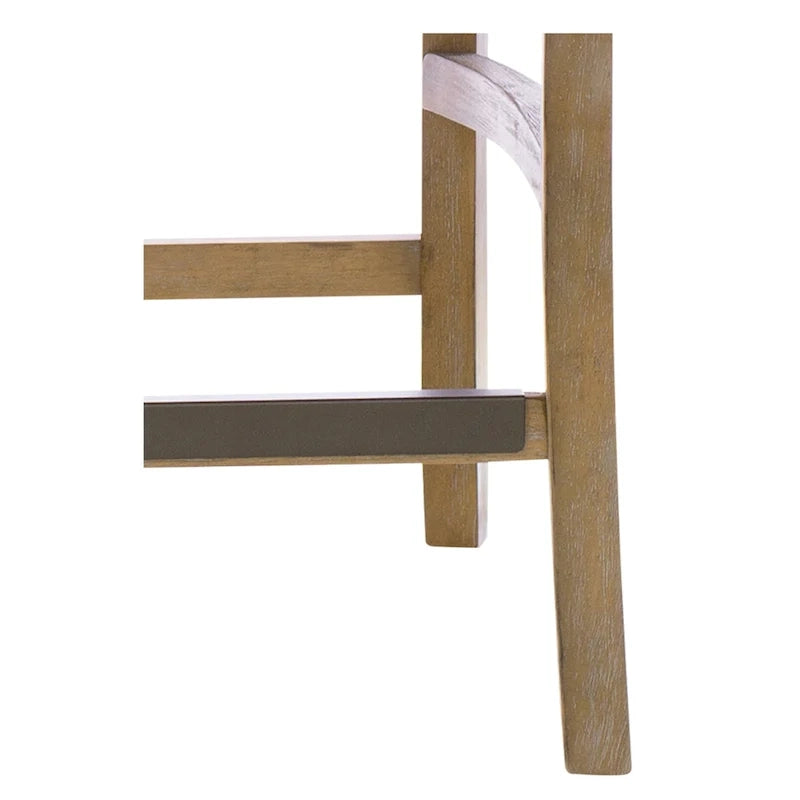 Tabouret de comptoir Blaine crème/rotin naturel récupéré