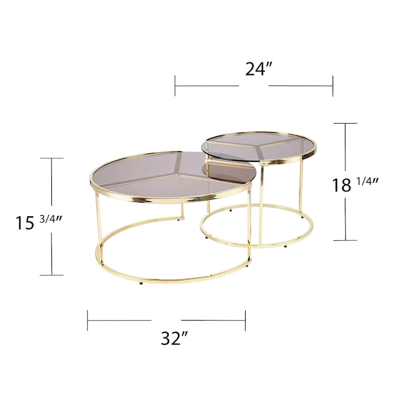 Tables basses gigognes 2 pièces Marlei Modernes