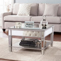  Wheaton Square Mirror Coffee Table with Shelf