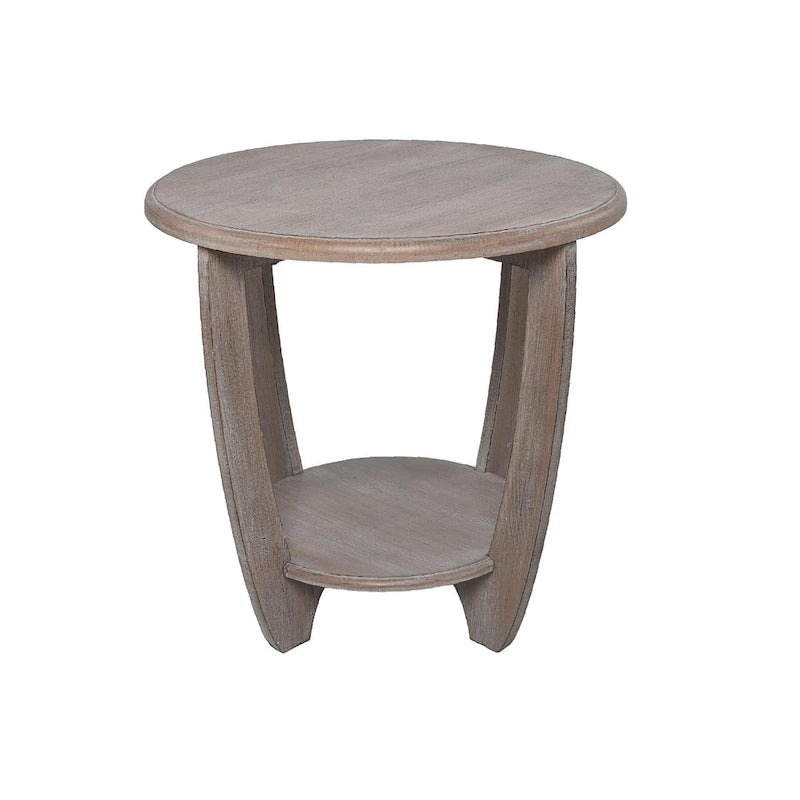 COZAYH Lot de 2 tables d'appoint rustiques de style ferme avec étagère de rangement, table d'appoint de style campagne française, finition gris vintage
