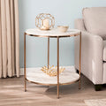 Table d'appoint ronde en faux marbre Henderson