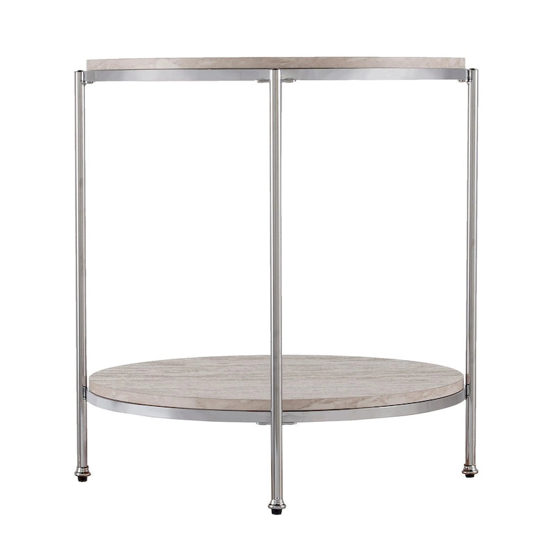 Table d'appoint ronde en faux marbre Henderson