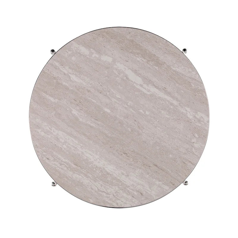 Table d'appoint ronde en faux marbre Henderson