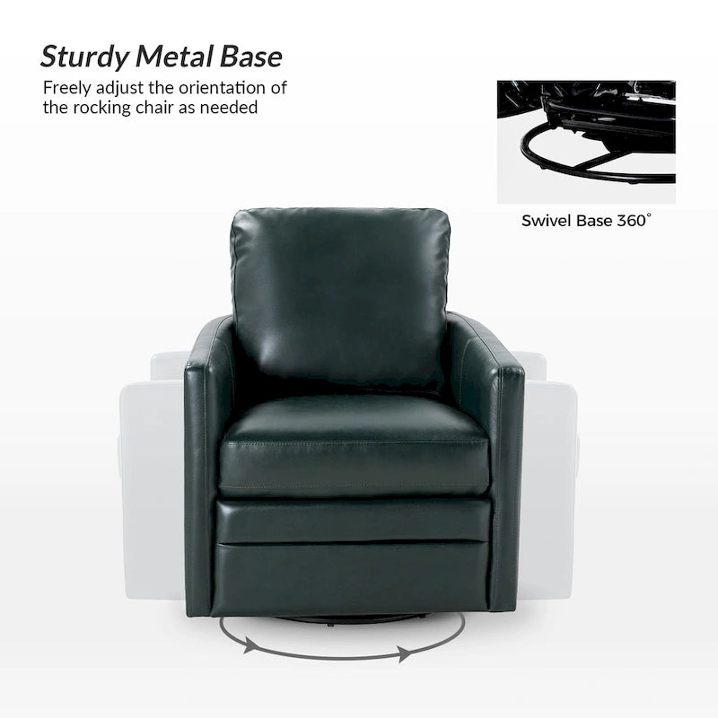 Fauteuil baquet pivotant Terrance en similicuir avec base en métal, lot de 2