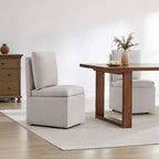 Chaise de salle à manger Nathan avec roulettes et rangement, lot de 2 - S.O.