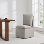 Chaise de salle à manger Nathan avec roulettes et rangement, lot de 2 - S.O.