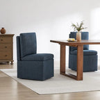 Chaise de salle à manger Nathan avec roulettes et rangement, lot de 2 - S.O.