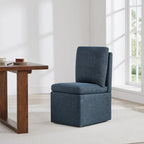 Chaise de salle à manger Nathan avec roulettes et rangement, lot de 2 - S.O.