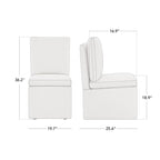 Chaise de salle à manger Nathan avec roulettes et rangement, lot de 2 - S.O.