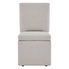 Chaise de salle à manger Nathan avec roulettes et rangement, lot de 2 - S.O.