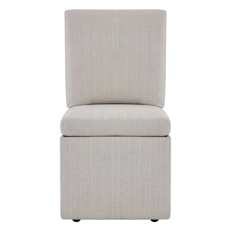 Chaise de salle à manger Nathan avec roulettes et rangement, lot de 2 - S.O.