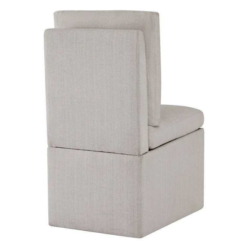 Chaise de salle à manger Nathan avec roulettes et rangement, lot de 2 - S.O.