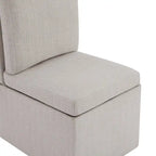 Chaise de salle à manger Nathan avec roulettes et rangement, lot de 2 - S.O.