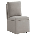 Chaise de salle à manger Nathan avec roulettes et rangement, lot de 2 - S.O.