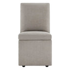 Chaise de salle à manger Nathan avec roulettes et rangement, lot de 2 - S.O.