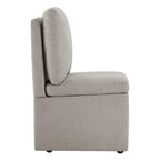 Chaise de salle à manger Nathan avec roulettes et rangement, lot de 2 - S.O.