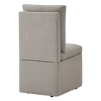 Chaise de salle à manger Nathan avec roulettes et rangement, lot de 2 - S.O.