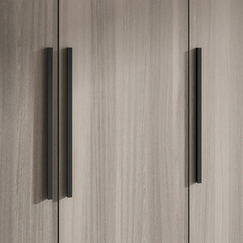 70. H x 47.2 W Armoire-penderie à trois portes en blanc Clo