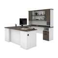 Bureau de direction en U ou en L Bestar Norma de 71 po avec huche