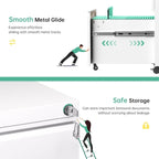 Classeur métallique à 3 tiroirs verrouillable pour bureau à domicile