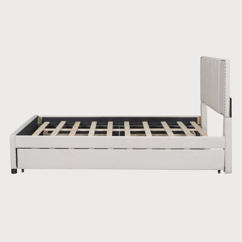 Lit Queen Size avec lit gigogne Twin XL