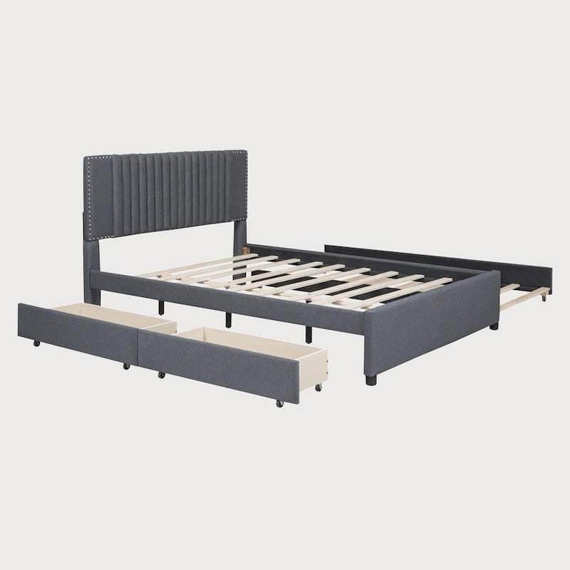 Lit Queen Size avec lit gigogne Twin XL