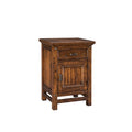  Rustic Vintage Acacia 1-Door 1-Drawer Nightstand