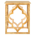 Table d'appoint Grayce Trellis Feuille d'Argent. - 19 L x 19 P x 23 H - 19Lx19Px23H