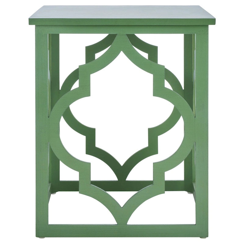 Table d'appoint Grayce Trellis Feuille d'Argent. - 19 L x 19 P x 23 H - 19Lx19Px23H
