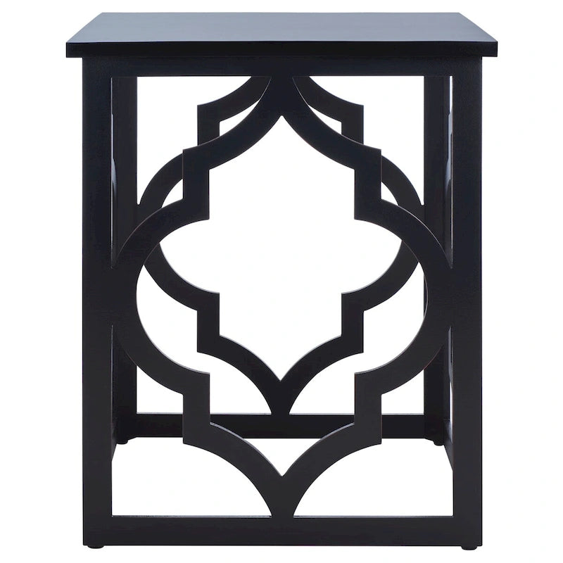 Table d'appoint Grayce Trellis Feuille d'Argent. - 19 L x 19 P x 23 H - 19Lx19Px23H