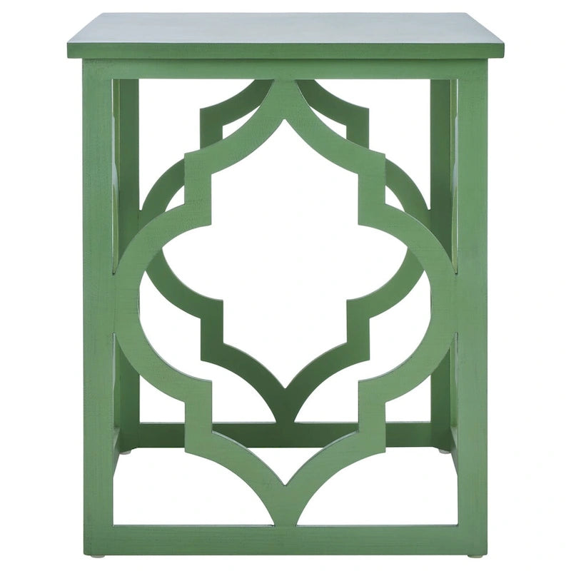 Table d'appoint Grayce Trellis Feuille d'Argent. - 19 L x 19 P x 23 H - 19Lx19Px23H