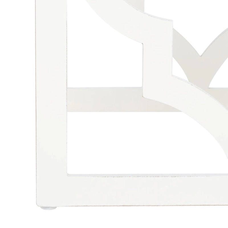 Table d'appoint Grayce Trellis Feuille d'Argent. - 19 L x 19 P x 23 H - 19Lx19Px23H