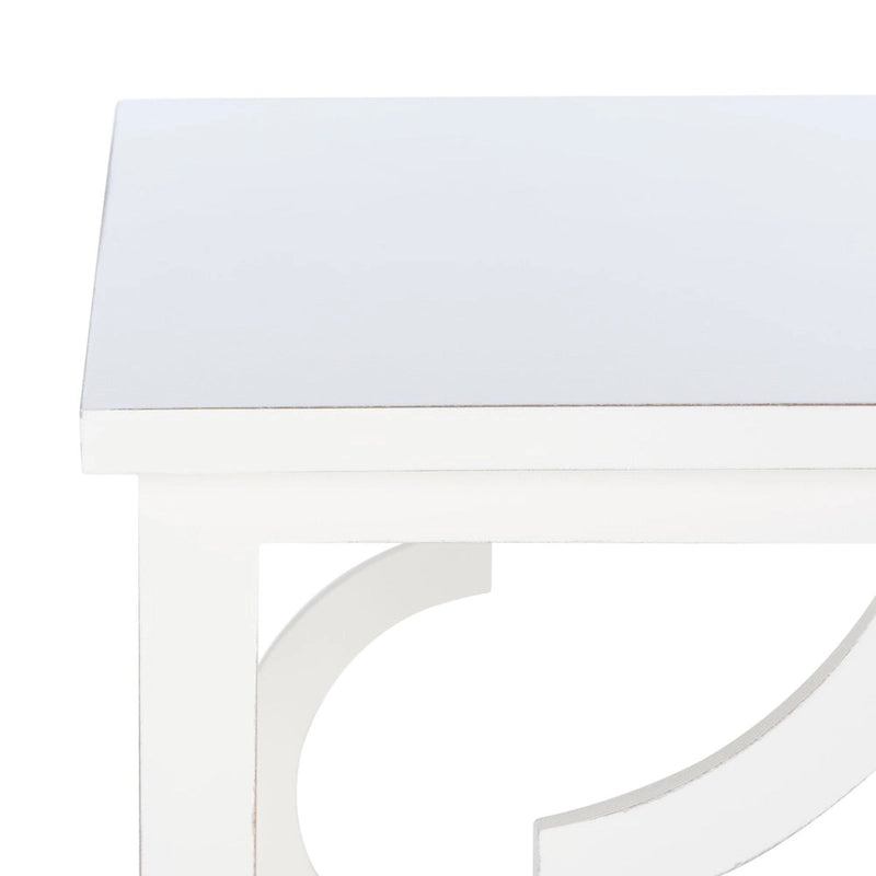 Table d'appoint Grayce Trellis Feuille d'Argent. - 19 L x 19 P x 23 H - 19Lx19Px23H