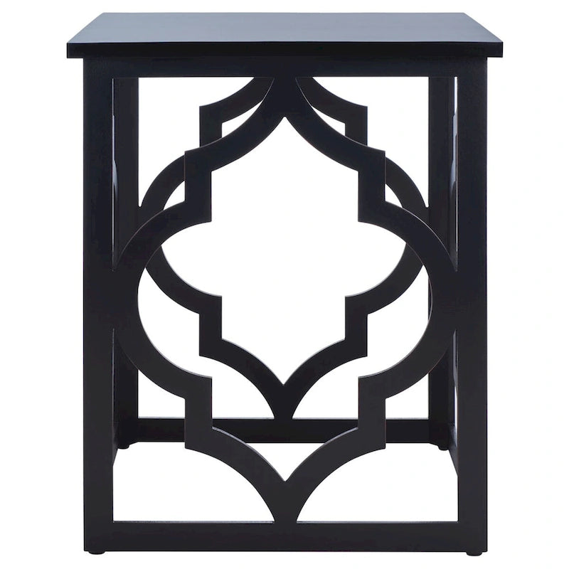 Table d'appoint Grayce Trellis Feuille d'Argent. - 19 L x 19 P x 23 H - 19Lx19Px23H