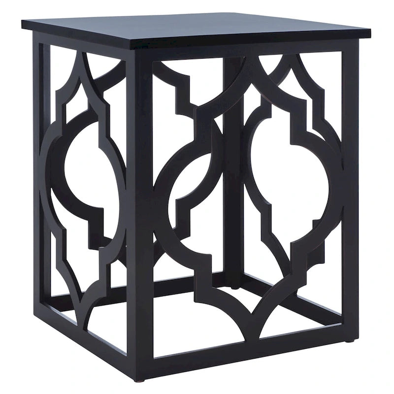 Table d'appoint Grayce Trellis Feuille d'Argent. - 19 L x 19 P x 23 H - 19Lx19Px23H
